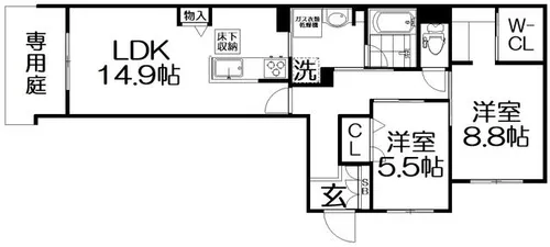 シャーメゾン フェレザ【1階】の間取り