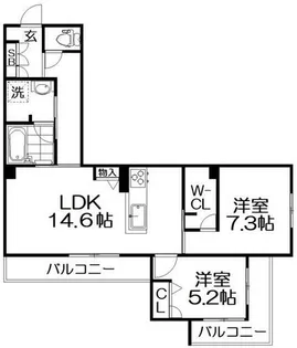 シャーメゾン フェレザ【3階】の間取り