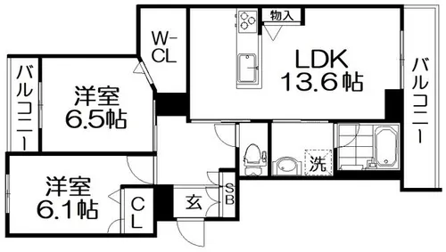 シャーメゾン フェレザ【3階】の間取り