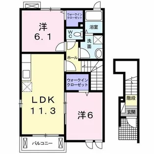 プロムナード A【2階】の間取り