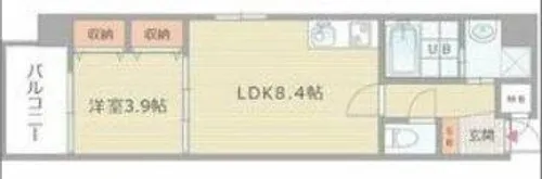 オルフェア上本町Ⅶ番館【2階】の間取り