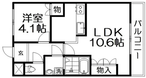 メゾンベルヴェデーレ【3階】の間取り