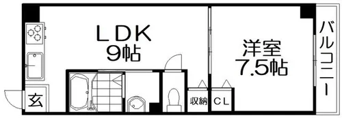 シャンテー御殿山【3階】の間取り