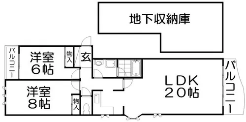 グランパティオ山之手【1階】の間取り