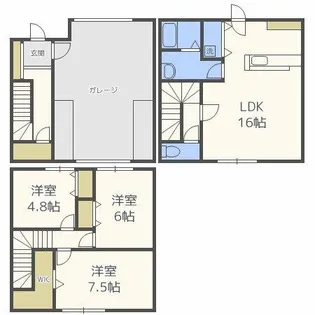レガーメKEN8壱番館【1階】の間取り