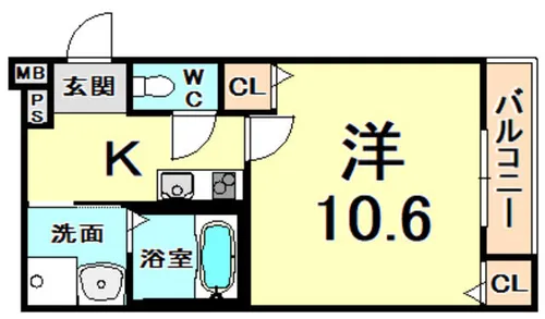 フジパレス西宮能登2番館【2階】の間取り