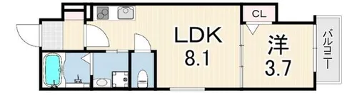 TERAS KOROEN【1階】の間取り