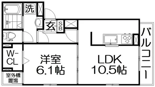 パインオーク B【2階】の間取り