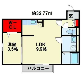 ラ ジュネス下曽根【2階】の間取り