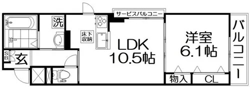 パインオーク C【1階】の間取り