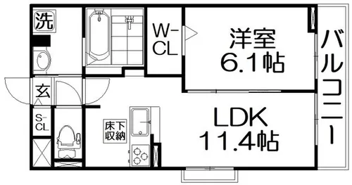 パインオーク C【1階】の間取り