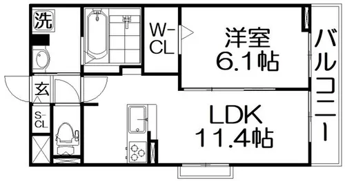 パインオーク C【3階】の間取り