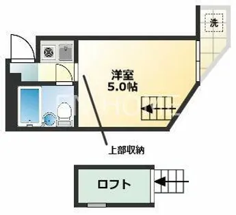 ヴィラ上町【3階】の間取り