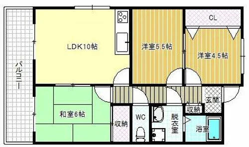 サウスビレッジ【3階】の間取り