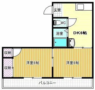 コーポイン松原【4階】の間取り