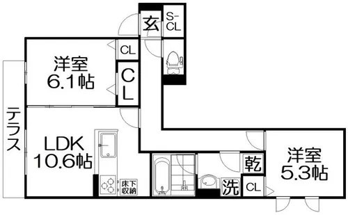 (仮称)D-ROOM枚方市上之町PJ【1階】の間取り