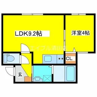 Lien F・VILLAGE【205号室】の間取り