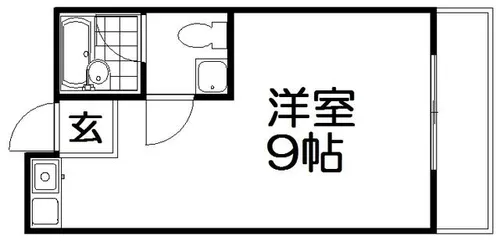 ヴィラ岡山手【4階】の間取り