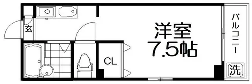 ソラーレ中宮【103号室】の間取り