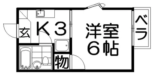 たなかコーポ【1階】の間取り