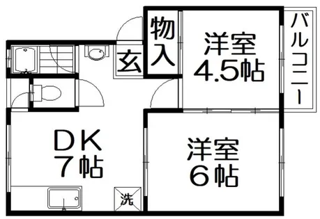 杉本マンション【2階】の間取り