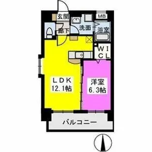 ビオラ愛宕【7階】の間取り