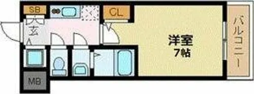 大阪府大阪市天王寺区味原町【マンション】の間取り