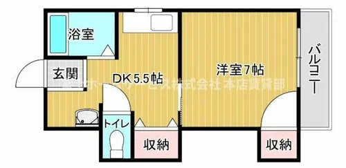 千船ハイツ【405号室】の間取り