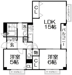 楠葉並木レジデンススクエア【1階】の間取り