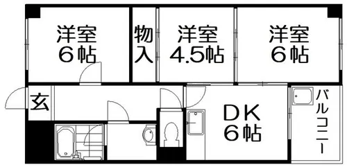 ハイツアザレア【2階】の間取り