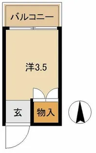 リバーハイツ【3階】の間取り