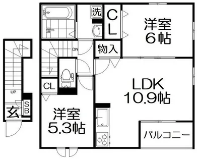 ニュアージュ ブルー【2階】の間取り