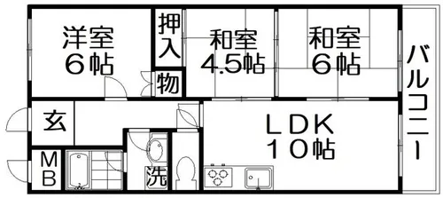 ハイツサンヒル【2階】の間取り