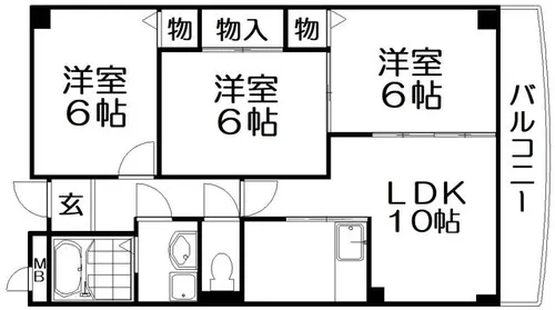 ビサイド22【3階】の間取り
