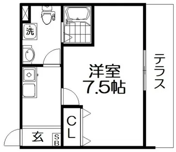 クレシア森南【1階】の間取り