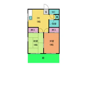 鶴田アパート【1階】の間取り
