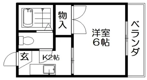 ハイツマキノ【2階】の間取り