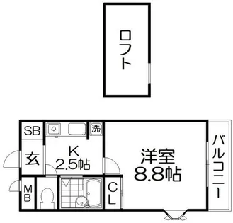 フロンティア長尾【4階】の間取り