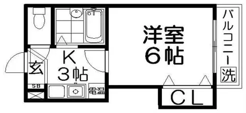 スタジオM【6階】の間取り