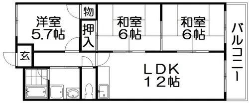 東華マンション【4階】の間取り