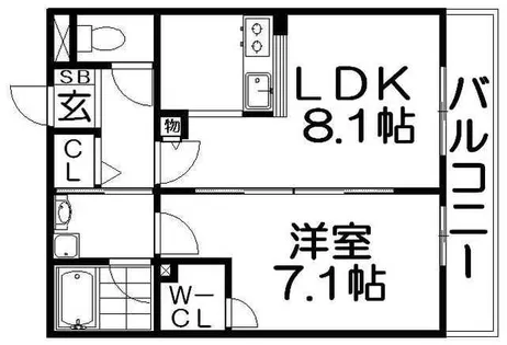カーザフェリース【2階】の間取り
