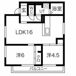 サニーフィールド武庫之荘【1階】の間取り