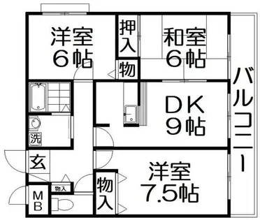 ジャクリン渚【3階】の間取り