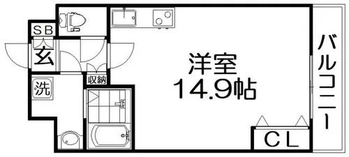 ラ・ヴィータローザ松栄【3階】の間取り