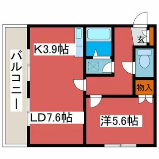 メープル月寒【4階】の間取り