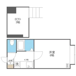 アップルハウス北30条Ⅲ【102号室】の間取り