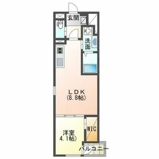 MERVEILLE・三萩野【5階】の間取り