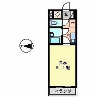 第7フクマルビル【5階】の間取り