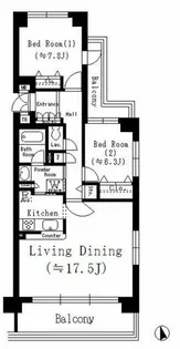 メルヴェイユ徳川【2階】の間取り
