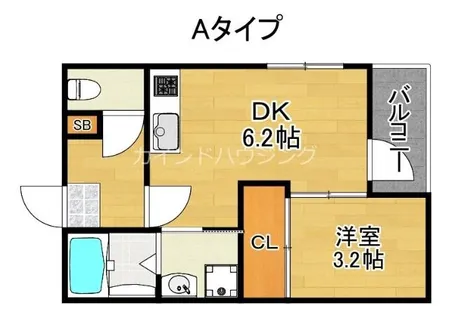 ハーモニーテラス住吉2【3階】の間取り